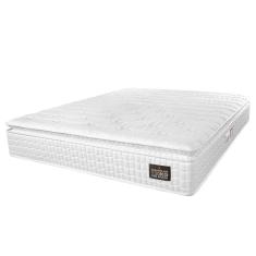 Colchão Casal Queen Espuma D45 Lazio Pillow Top 158x198x24cm Branco Hellen - Suporta Até 150 Kg Por Pessoa Branco