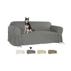 Capa para Sofá de 3 lugares até 2,10m em Brim Peletizado Elegante Maci