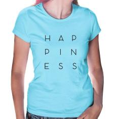 Baby Look Happiness - Foca na Moda, Azul bebê, GGG