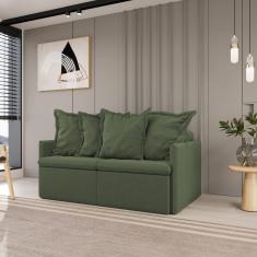 Sofá Retrátil e Reclinável 3 Lugares 180cm Dália Cabecasa Madeiramadeira Verde