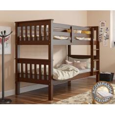 Beliche 730EA Castanho Acetinado Piratini Com Colchão Ortobom - Pirati