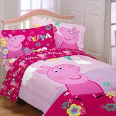Jogo de cama infantil peppa pig 4 peças solteiro king - ESPAÇO CASA CE