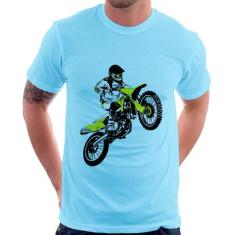 Camiseta Motocross Jump - Foca na Moda, Azul bebê, G