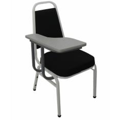 Cadeira Universitária Empilhável Linha Hotel Plus Preto