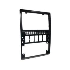 Moldura Painel Central Multimídia Rádio 2 Din Preta Embutir Fixo Carro