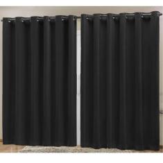 Cortina Blackout em Tecido Prime 4,00 m x 2,70 m - Preto - Bella Vita