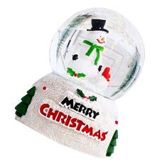 Bola de Cristal Brilhante de Natal, Enfeites de Mesa Sonhadoramente Fofos, Luz Noturna Operada por Bateria, Pintura Manual, Decoração de Bola de Vidro de Resina para Presente