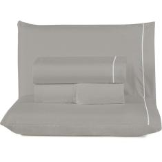 Jogo de Lençol King Top Line 180 Fios 4 Peças - Cinza