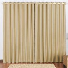 Cortina 2 Mts Quarto Escritório Blackout Trilho Suisso Avelã - Casa Sh