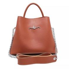 Bolsa Sacola Feminina Alça Corrente Mão Espaçosa Moderna Lançamento - 