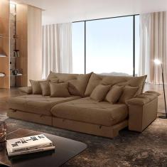 Sofá ágata Veludo Dois Módulos De 100cm B25 Meu Sofá Online B016 Veludo Marrom