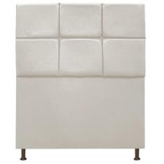 Cabeceira Estofada Damares 90 cm Solteiro Com Botonê Suede Bege - ADJ 