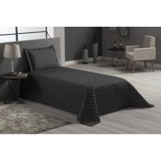 Kit jogo de cama preto solteiro 2 peças luxo veneza