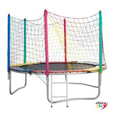 Cama Elástica 2,44m ChicoPlay Lona Preta sem Emenda