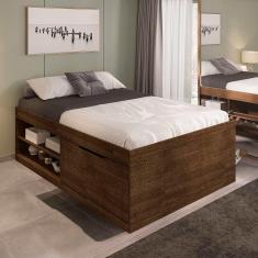 Cama Bau Casal Com Sapateira Embutida Malbec Vanessa Framar