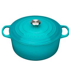 Panela Redonda Signature 18 cm Azul Caribe Le Creuset