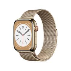 Apple Watch Series 8 45mm Gps + Cellular Caixa Dourada Aço Inoxidável