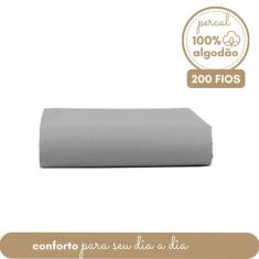 Lençol de Cima Percal 100% Algodão 200 Fios sem Elástico Solteiro Toqu