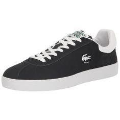 Lacoste Tênis masculino Baseshot, Preto/branco, 38