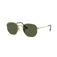 Óculos de Sol Ray-Ban Hexagonal 0RB3548NL 001 Tam 54 / Ouro - Lentes Verde