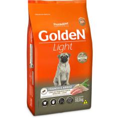 Ração Seca PremieR Pet Golden Formula Cães Adultos Light Mini Bits Frango e Arroz - 10 Kg