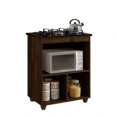 Balcão Para Cooktop De 4 Bocas 1 Porta Basculante Salvia Kaiki Móveis Ipe