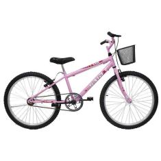 Bicicleta Aro 24 Feminina Mono Sem Marcha Com Cesta Saidx-Feminino