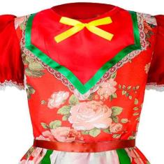 Vestido Feminino Infantil Festa Junina Com Culote - Fantasias Carol LI