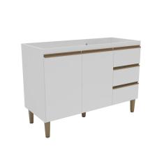 Balcão de Cozinha Margarida sem Tampo 2 pt 3 gv Branco