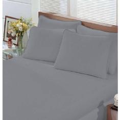 Lençol King Com Elástico Em Malha Aluminio