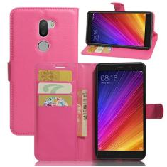 XIAOMI Capa para Mi 5S Plus, capa carteira flip de couro PU premium com compartimento para cartão, suporte e fecho magnético [capa interior à prova de choque de TPU] Compatível com XIAOMI Mi 5S Plus