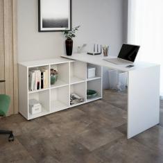 Mesa Para Computador de Canto Artany com 8 Nichos Nero