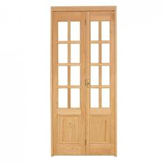 Kit Porta de Madeira Camarão Pe71 Gold Esel 213cmx110cmx12cm Natural