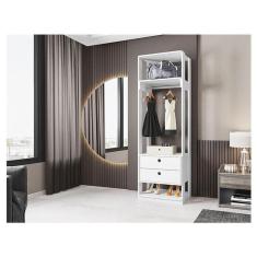 Guarda Roupa Modulado Ambiente Titan Com Gavetas Branco - Móveis Leão