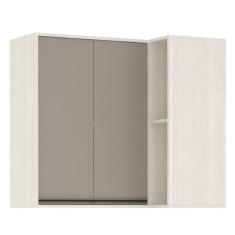 Armário Aéreo Canto Reto De Cozinha 95cm 2pt 4 Prateleiras
