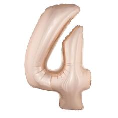 Balão Metalizado Rose Gold Número 4 - 1 Metro