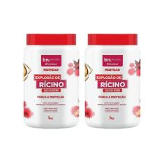 Creme Para Pentear Beleza Natural 1Kg Explosao Ricino- 2Un
