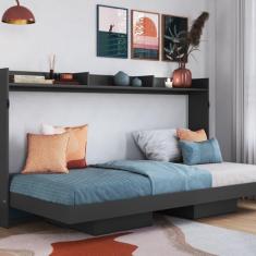 Cama Solteiro Articulável Horizontal 80 Grafite