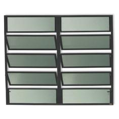 Janela de Alumínio Basculante 2 Seções 100x150cm Vidro Mini Boreal Plu