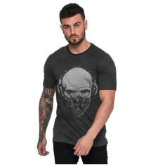 Camiseta Rock Caveira com Bandana - Di Nuevo, Cinza, XG
