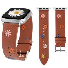 Pulseira de Couro Wearlizer Daisy para Apple Watch 45/44/42mm - Femini