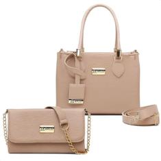 Kit Bolsa Feminina Ombro Transversal Bolsa Cluth Alça Corrente