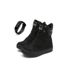 Tenis Sneaker Feminino Botinha Treino Academia Cano Alto + Relógio - B
