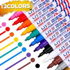 kit 12 Caneta pinta pneu Permanente Marcadora canetinha A Prova D'água