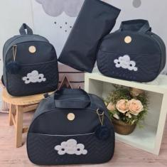 Bolsa Maternidade Nuvem Chuva de Amor com mochila e trocador - MK BABY