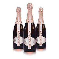 Espumante Chandon Brut Rosé 750Ml Kit Com 03 Unidades