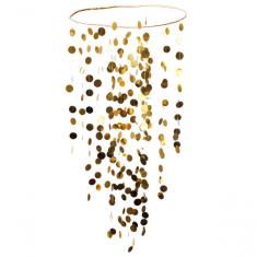 Móbile Berço Bebê Infantil Quarto Confetes Ouro Prata