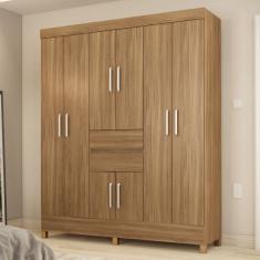 Guarda Roupa Casal Jena 8 Portas 2 Gavetas MDP Amendola Demóbile