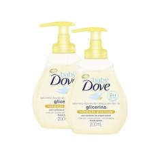 Kit 2 Sabonetes Líquido Baby Dove Hidratação Glicerinada da Cabeça aos Pés 200ml