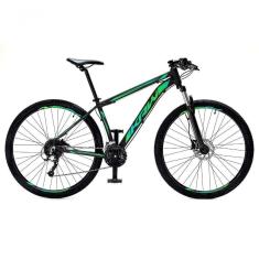 Bicicleta Aro 29 Krw Alumínio 24 Vel Freio Hidráulico Suspensão Dianteira S2 21 Preto-Verde
